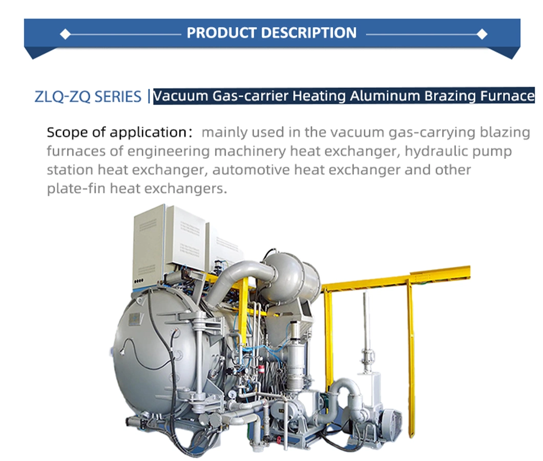 ISO Approved Horizontal Type Gas-Carrier Heating Aluminum Vacuum Brazing Furnace